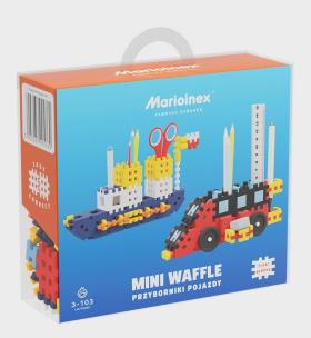 Mini Waffle 140 elementów Przyborniki pojazdy. Wydawca: MARIOINEX. Multiszop.pl Opakowanie Mini Waffle 140 elementów Przyborniki pojazdy