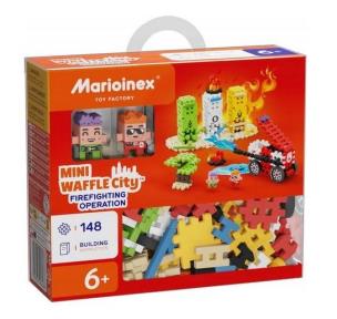 Mini Waffle City 280 elementów Remiza Strażacka. Wydawca: MARIOINEX. Multiszop.pl Opakowanie Mini Waffle City 280 elementów Remiza Strażacka