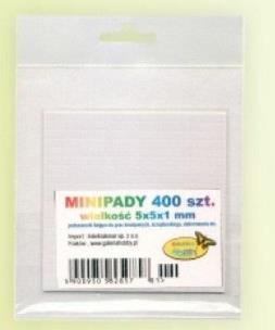 Opakowanie Minipady klejące 5x5x1mm 400szt