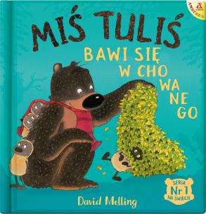 Miś Tuliś bawi się w chowanego. Autor: David Melling. Multiszop.pl Okładka książki Miś Tuliś bawi się w chowanego