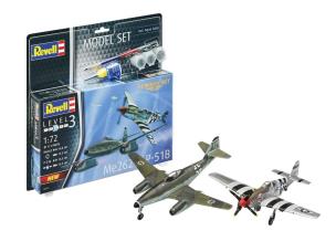 Model Set Messerschmitt Me262/P-51B Mustang. Wydawca: Revell. Multiszop.pl Opakowanie Model Set Messerschmitt Me262/P-51B Mustang