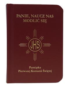 Okładka książki Modlitewnik Pierwsza Komunia Święta bordowy