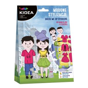 Modowe stylizacje 80 naklejek KIDEA. Wydawca: Derform. Multiszop.pl Opakowanie Modowe stylizacje 80 naklejek KIDEA