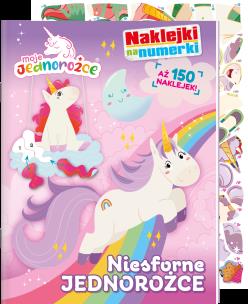 Moje Jednorożce. Naklejki na numerki cz. 2 Niesforne jednorożce. Autor: Opracowanie zbiorowe. Multiszop.pl Okładka książki Moje Jednorożce. Naklejki na numerki cz. 2 Niesforne jednorożce