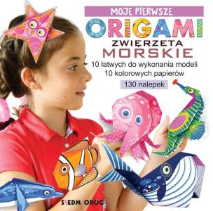 Moje pierwsze origami. Zwierzęta morskie. Autor: Grabowska-Piątek Marcelina. Multiszop.pl Okładka książki Moje pierwsze origami. Zwierzęta morskie