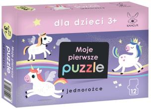 Moje pierwsze Puzzle Jednorożce. Wydawca: Kangur. Multiszop.pl Opakowanie Moje pierwsze Puzzle Jednorożce