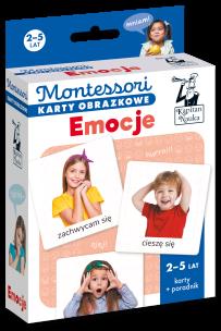 Okładka książki Montessori. Karty obrazkowe Emocje (2-5 lat). Kapitan Nauka
