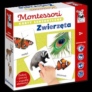 Okładka książki Montessori. Karty sensoryczne. Zwierzęta 2+