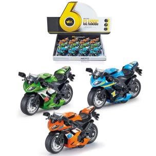 Opakowanie Motocykl metalowy pull-back MIX