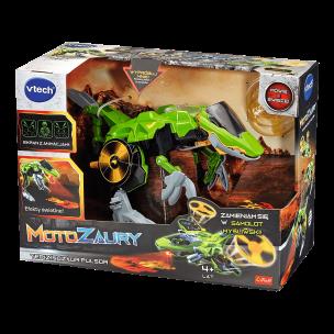 Motozaury - Terizinozaur Pulsor Myśliwiec XL VTECH. Wydawca: Vtech. Multiszop.pl Opakowanie Motozaury - Terizinozaur Pulsor Myśliwiec XL VTECH