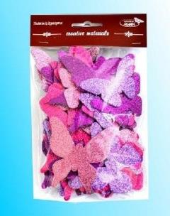 Opakowanie Motyle brokatowe 52szt