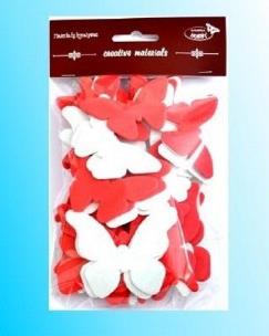 Opakowanie Motyle czerwono-białe 52szt