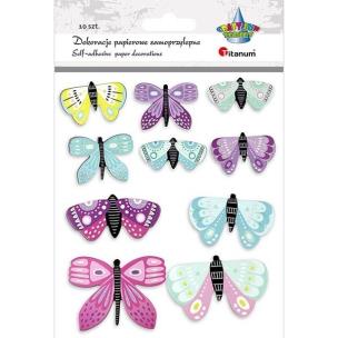 Opakowanie Motyle papierowe samoprzylepne mix 10szt