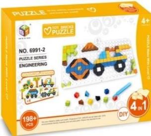 Opakowanie Mozaika 198 el. + 2 płytki - pojazdy