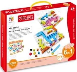 Opakowanie Mozaika 420 el. + 4 płytki - dinozaury