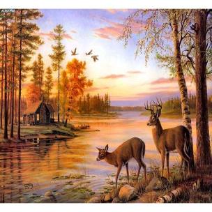 Opakowanie Mozaika diamentowa 5D - Jeleń 40x30cm