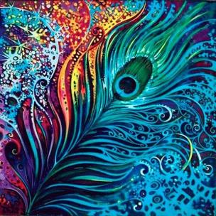 Opakowanie Mozaika diamentowa 5D - Pawie Pióro 40x30cm