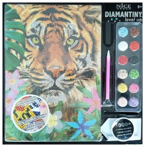 Opakowanie MOZAIKA DIAMENTOWA TYGRYS Z KWIATAMI