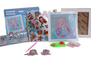 Opakowanie Mozaika diamentowe brelok naklejki syrenka