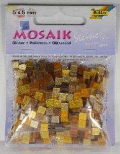 Opakowanie Mozaika kamyczki brokatowe 5x5mm brązowy