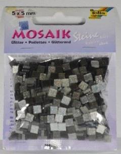 Opakowanie Mozaika kamyczki brokatowe 5x5mm szary