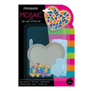 Mozaika szklana - Serce. Wydawca: Mosaaro. Multiszop.pl Opakowanie Mozaika szklana - Serce