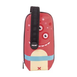 Multipiórnik owalny z 4 piórnikami MILAN ALIENS czerwony. Wydawca: MILAN. Multiszop.pl Opakowanie Multipiórnik owalny z 4 piórnikami MILAN ALIENS czerwony