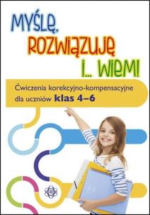 Okładka książki Myślę rozwiązuję i wiem. Ćwiczenia...klasa 4-6