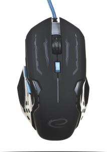 Okładka książki Mysz Esperanza Apache EGM403B (optyczna; 2400 DPI; kolor czarny)