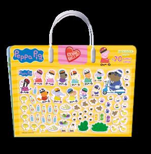 Okładka książki Na podwórku z Peppą. Kocham naklejać. Świnka Peppa