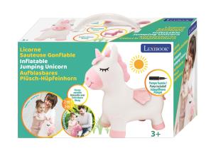 Nadmuchiwany skoczek pluszowy jednorożec BGP050UNI. Wydawca: Lexibook. Multiszop.pl Opakowanie Nadmuchiwany skoczek pluszowy jednorożec BGP050UNI