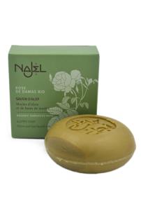 NAJEL Mydło z Aleppo 12% oleju laurowego z różą damasceńską 100g. Producent: Najel. Multiszop.pl Zdjęcie produktu NAJEL Mydło z Aleppo 12% oleju laurowego z różą damasceńską 100g