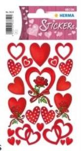 Opakowanie Naklejka Decor serca z różą