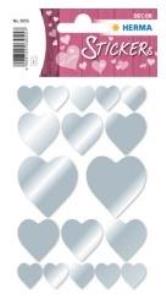 Opakowanie Naklejka Decor srebrne serca