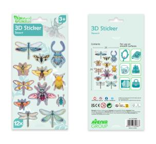 Opakowanie Naklejki 3D - Insekty