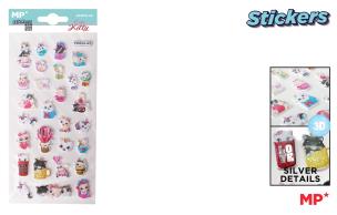 Opakowanie Naklejki 3D kotki