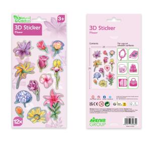 Opakowanie Naklejki 3D - Kwiaty
