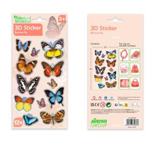 Opakowanie Naklejki 3D - Motyl