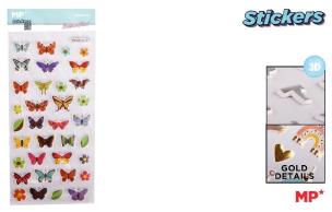 Opakowanie Naklejki 3D motyle