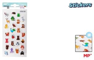 Opakowanie Naklejki 3D wesołe zwierzaki