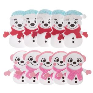 Opakowanie Naklejki 3D z pinaki bałwanki 10szt