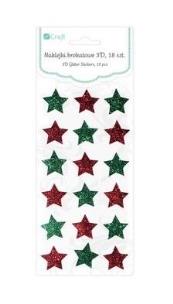 Opakowanie Naklejki brokatowe 3D Gwiazdki (18 sztuk)