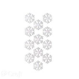 Opakowanie Naklejki brokatowe 3D Śnieżynki (12 sztuk)