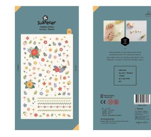 Naklejki Deco Kwiaty. Wydawca: Suatelier. Multiszop.pl Opakowanie Naklejki Deco Kwiaty