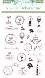 Opakowanie Naklejki dekoracyjne Pierwsza Komunia 20szt