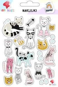 Naklejki dla dzieci Kotki. Wydawca: All4Kids. Multiszop.pl Opakowanie Naklejki dla dzieci Kotki