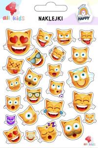 Naklejki dla dzieci Kotki emotki. Wydawca: All4Kids. Multiszop.pl Opakowanie Naklejki dla dzieci Kotki emotki