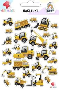 Opakowanie Naklejki dla dzieci Maszyny budowlane