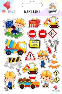 Naklejki dla dzieci Na budowie. Wydawca: All4Kids. Multiszop.pl Opakowanie Naklejki dla dzieci Na budowie