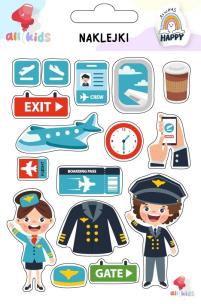 Naklejki dla dzieci Na lotnisku. Wydawca: All4Kids. Multiszop.pl Opakowanie Naklejki dla dzieci Na lotnisku